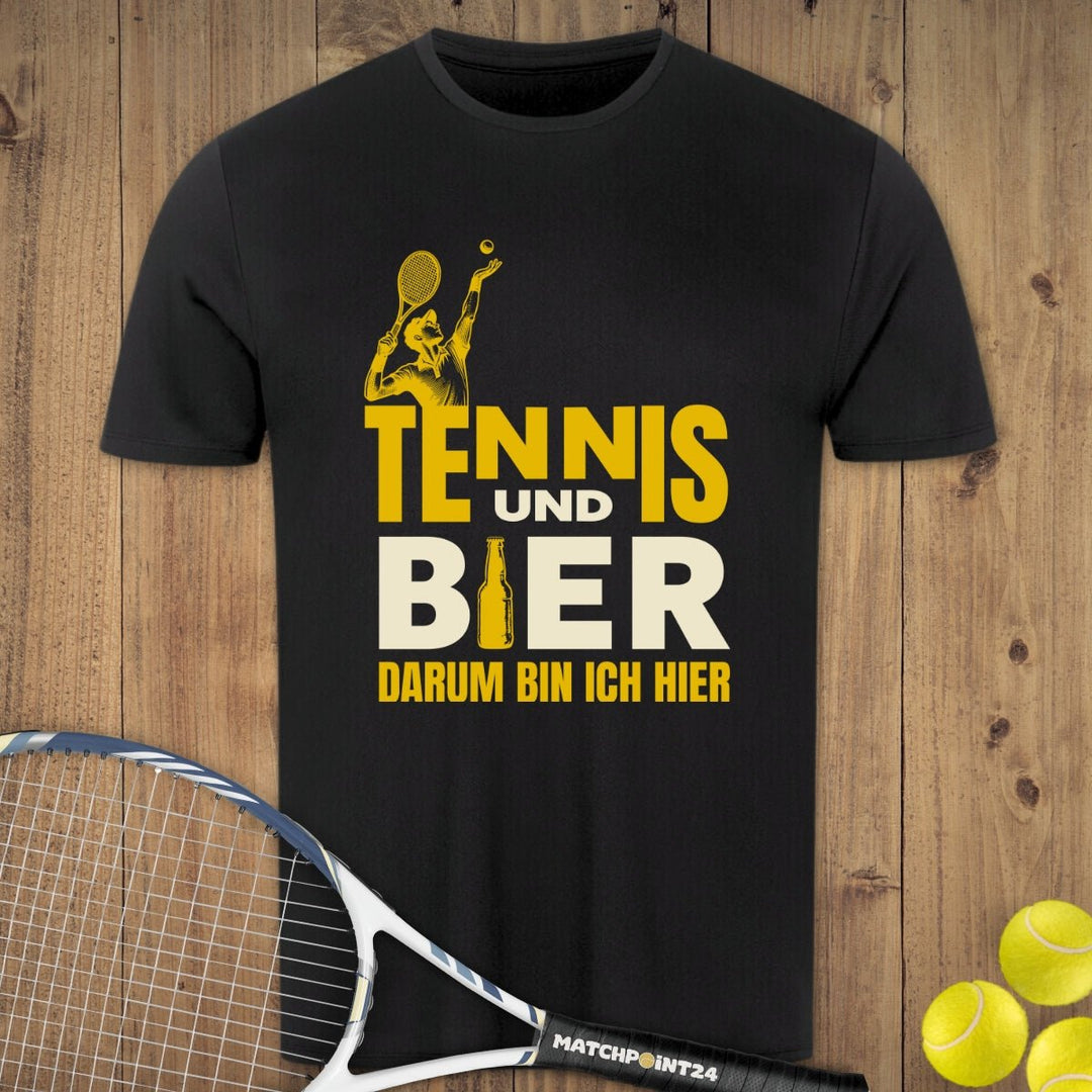 Tennis und Bier | Herren Sport T-Shirt - Matchpoint24 - Kleidung für Tennisfans