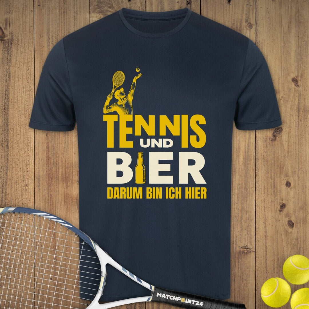 Tennis und Bier | Herren Sport T-Shirt - Matchpoint24 - Kleidung für Tennisfans