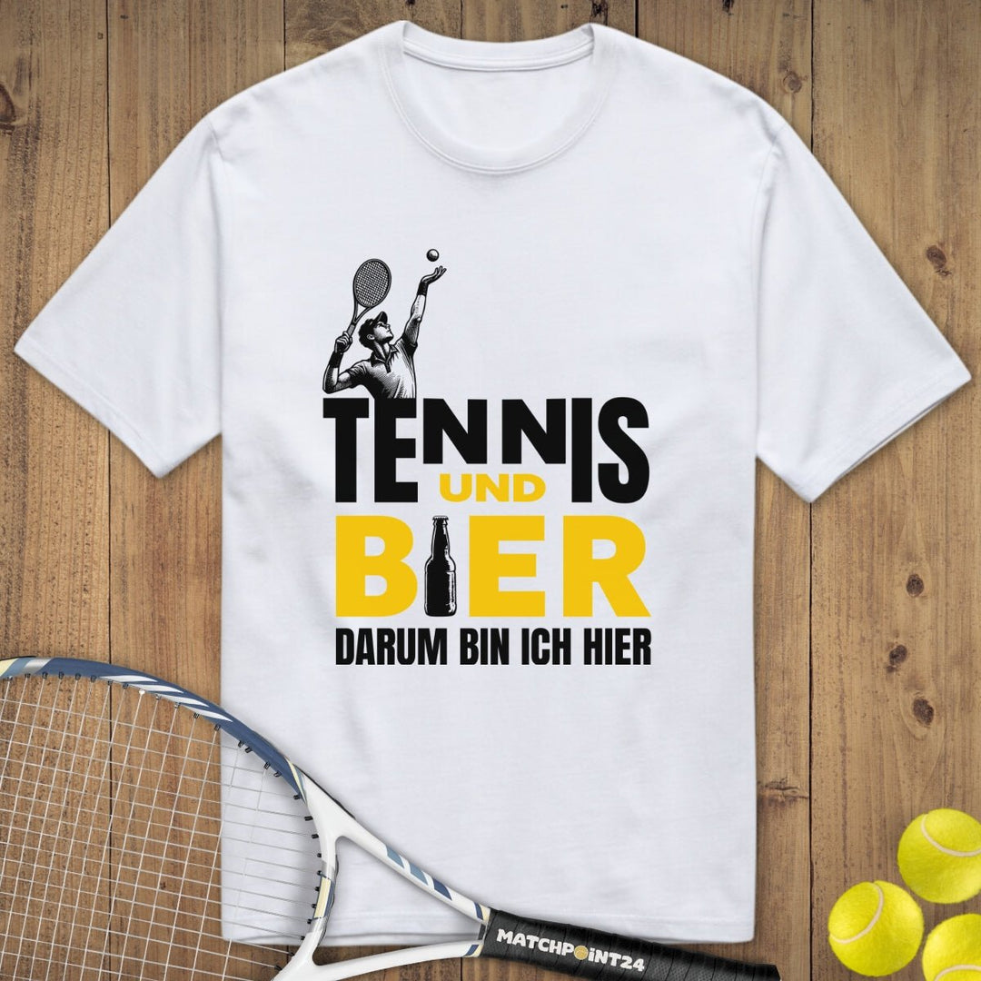 Tennis und Bier | Premium Herren T-Shirt - Matchpoint24 - Kleidung für Tennisfans