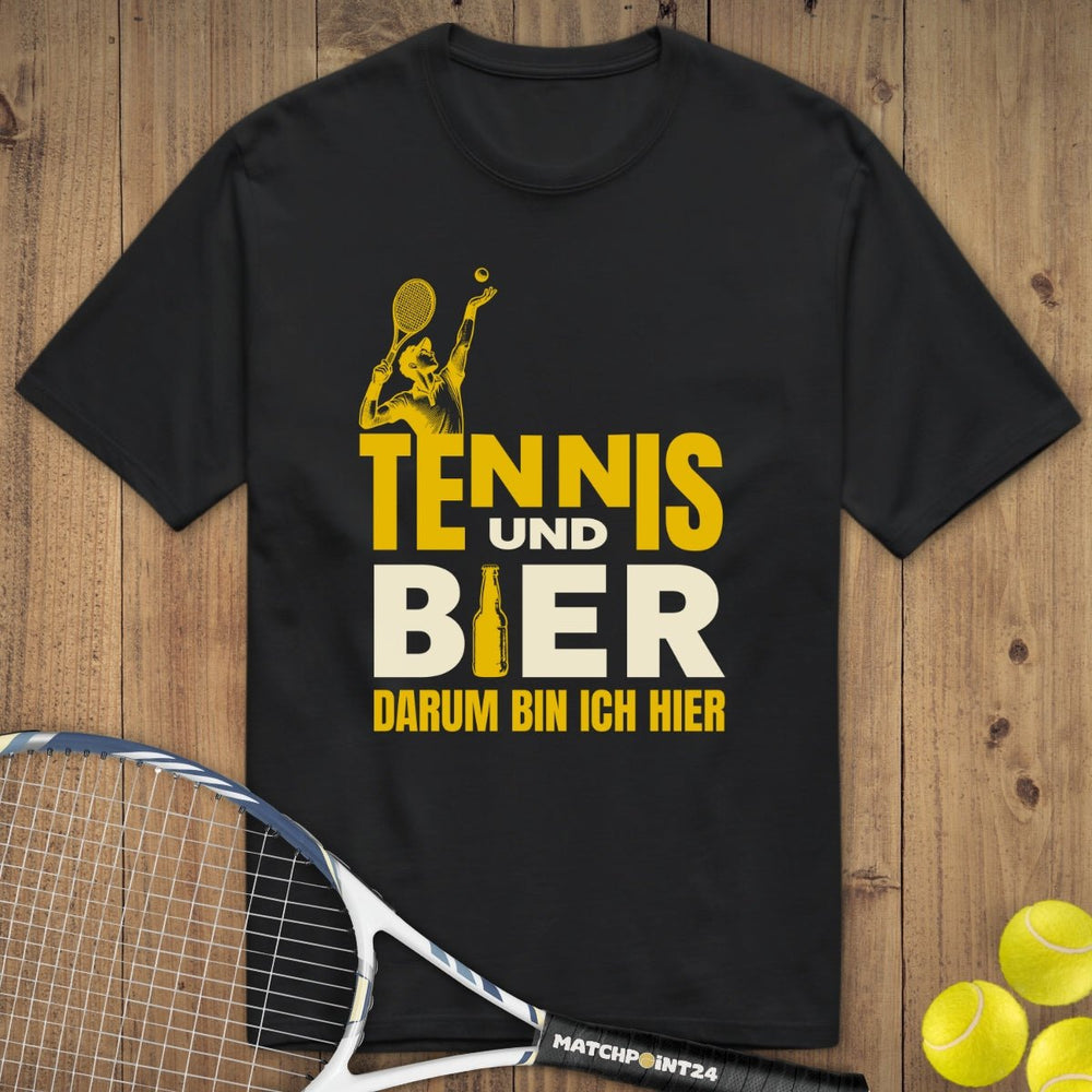 Tennis und Bier | Premium Herren T-Shirt - Matchpoint24 - Kleidung für Tennisfans