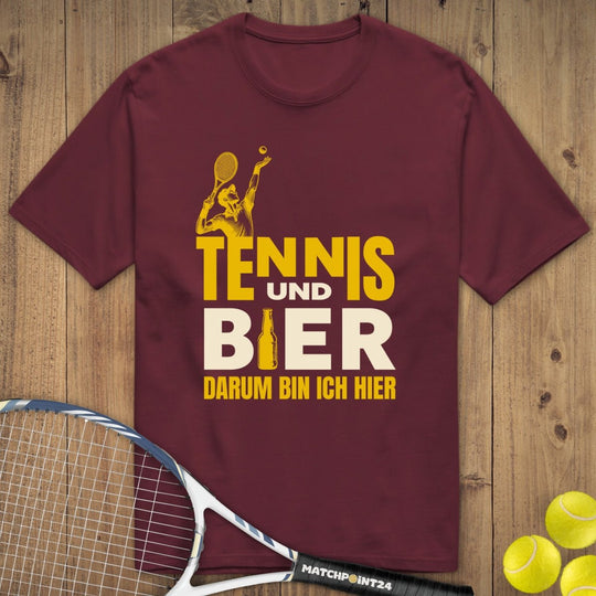 Tennis und Bier | Premium Herren T-Shirt - Matchpoint24 - Kleidung für Tennisfans