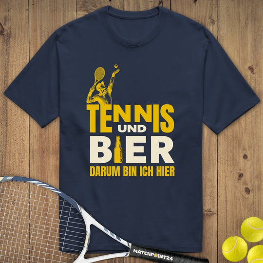 Tennis und Bier | Premium Herren T-Shirt - Matchpoint24 - Kleidung für Tennisfans