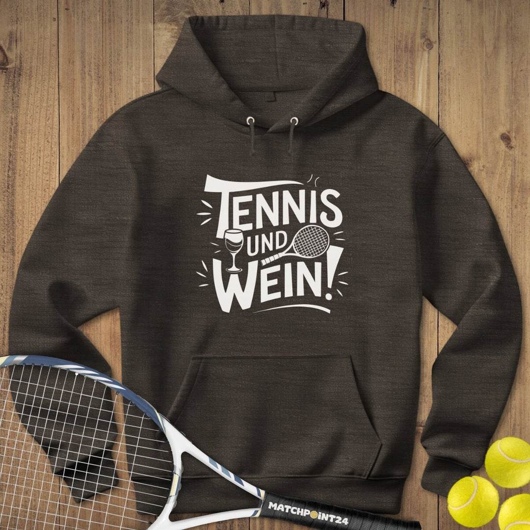 Tennis und Wein | Hoodie (Unisex) - Matchpoint24 - Kleidung für Tennisfans