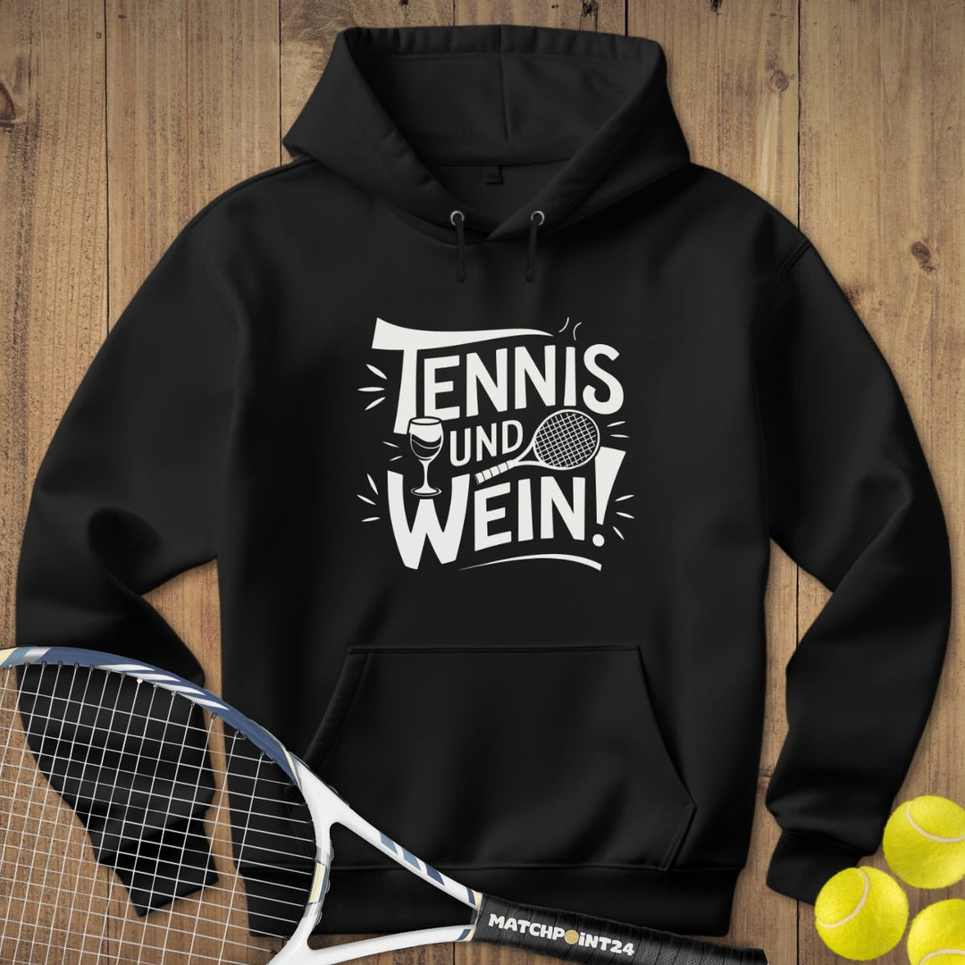 Tennis und Wein | Hoodie (Unisex) - Matchpoint24 - Kleidung für Tennisfans