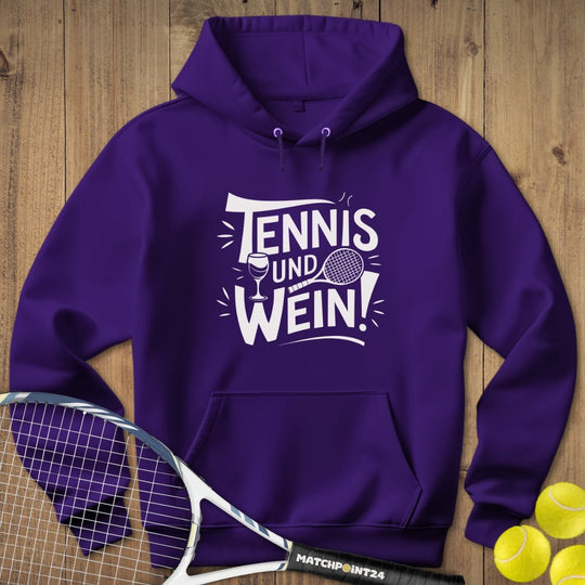 Tennis und Wein | Hoodie (Unisex) - Matchpoint24 - Kleidung für Tennisfans