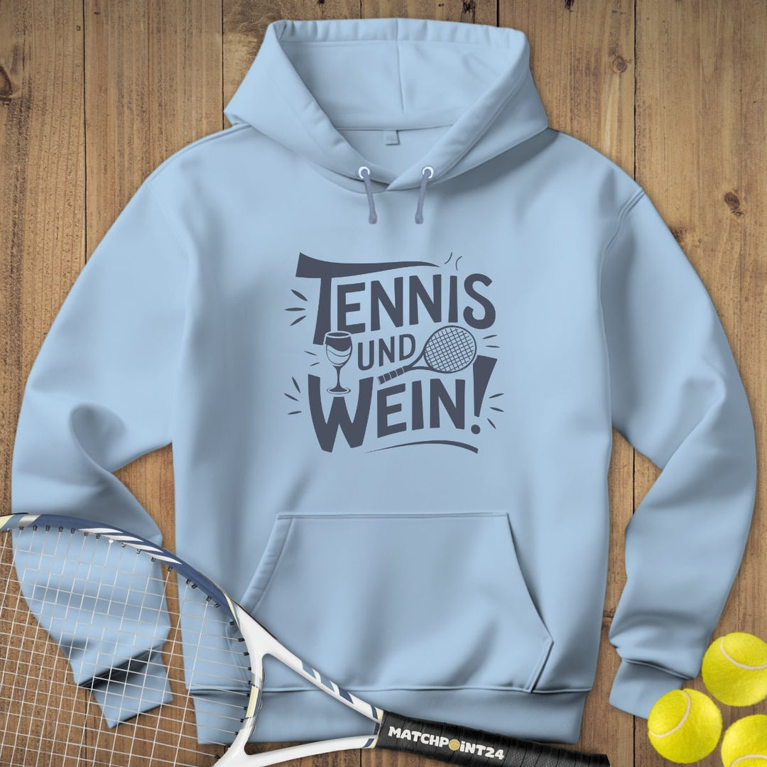 Tennis und Wein | Hoodie (Unisex) - Matchpoint24 - Kleidung für Tennisfans