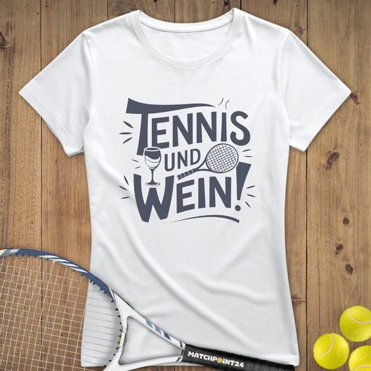 Tennis und wein | Premium Damen T-Shirt - Matchpoint24 - Kleidung für Tennisfans