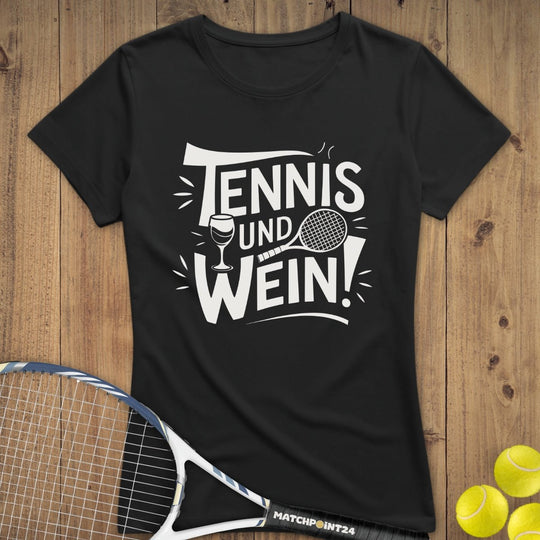 Tennis und wein | Premium Damen T-Shirt - Matchpoint24 - Kleidung für Tennisfans