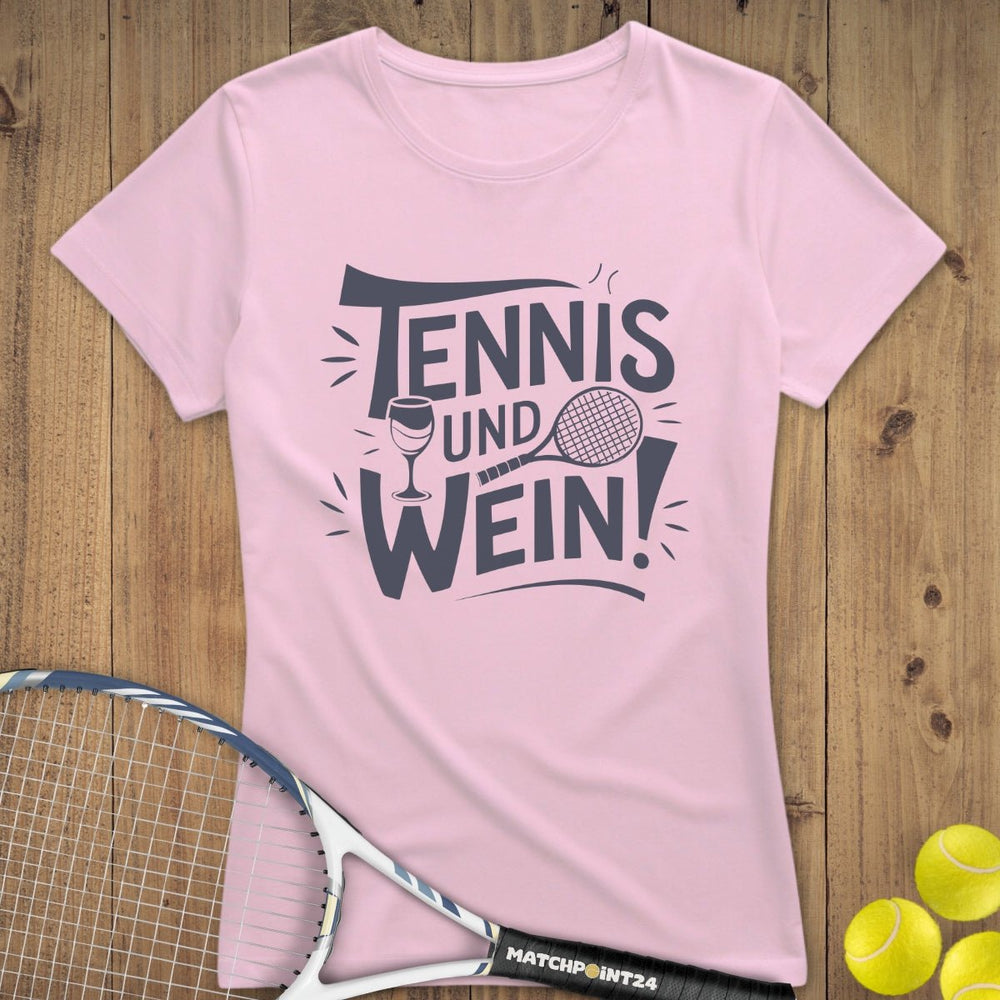 Tennis und wein | Premium Damen T-Shirt - Matchpoint24 - Kleidung für Tennisfans