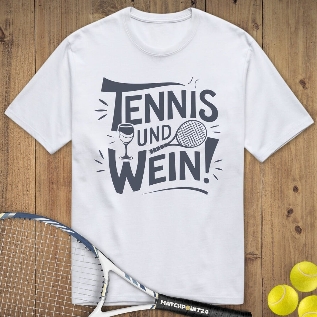 Tennis und wein | Premium Herren T-Shirt - Matchpoint24 - Kleidung für Tennisfans