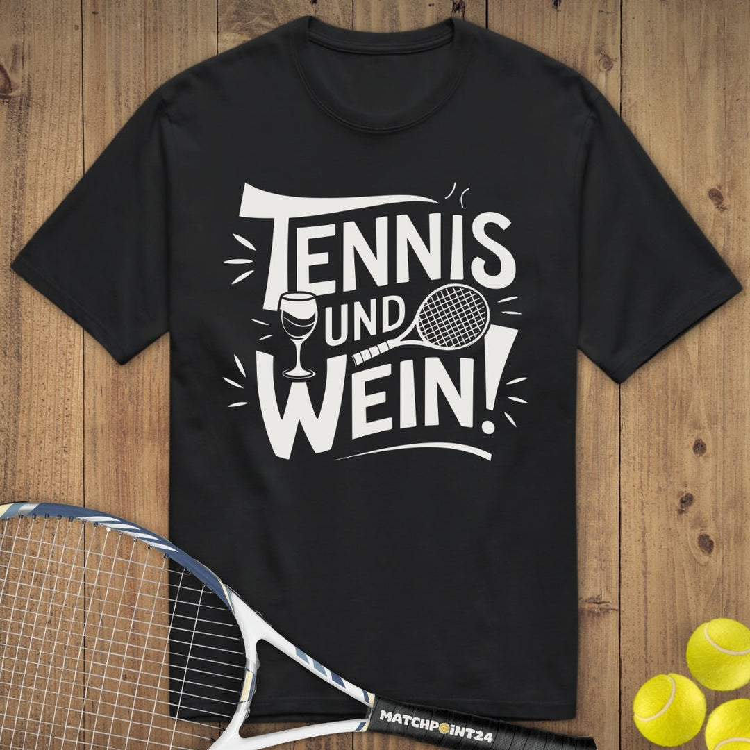 Tennis und wein | Premium Herren T-Shirt - Matchpoint24 - Kleidung für Tennisfans