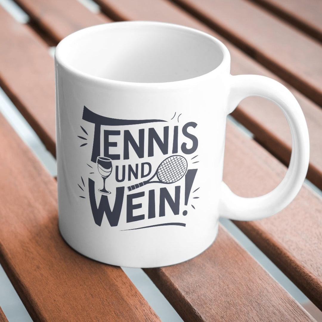 Tennis und Wein | Tasse - Matchpoint24 - Kleidung für Tennisfans