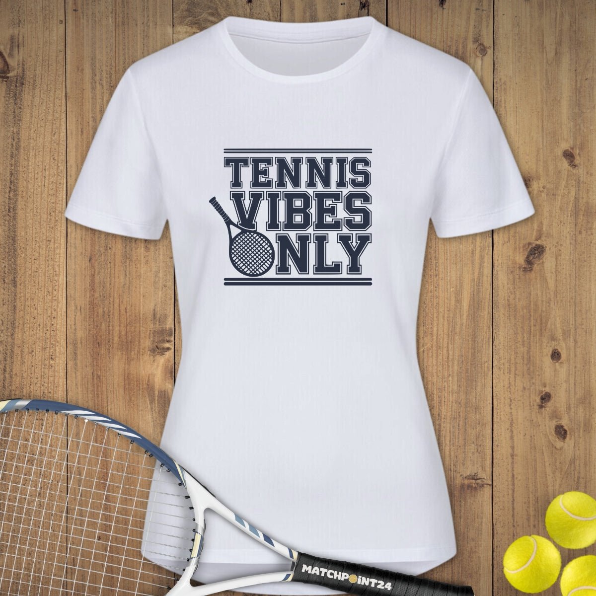 Tennis Vibes School | Damen Sport T-Shirt - Matchpoint24 - Kleidung für Tennisfans