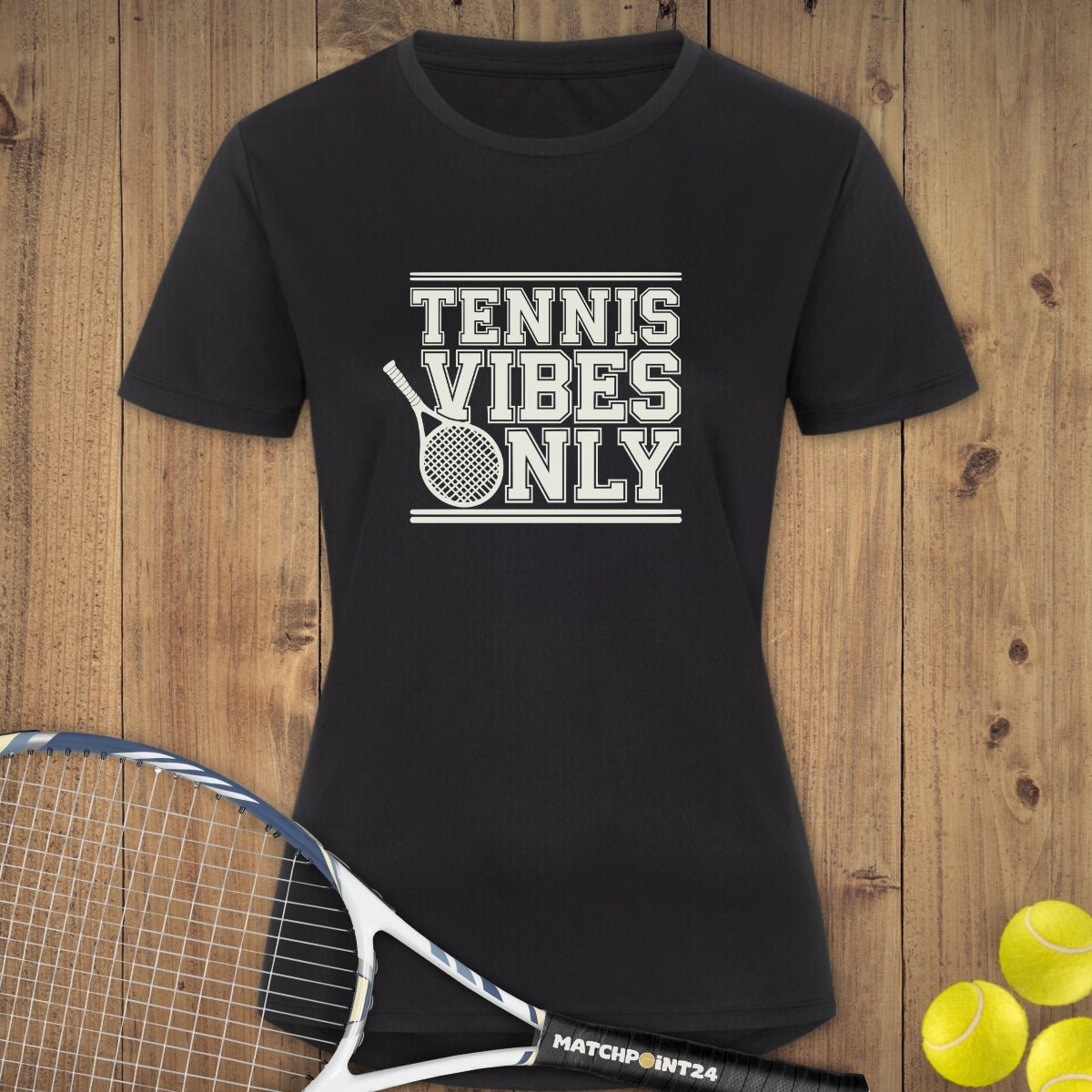 Tennis Vibes School | Damen Sport T-Shirt - Matchpoint24 - Kleidung für Tennisfans