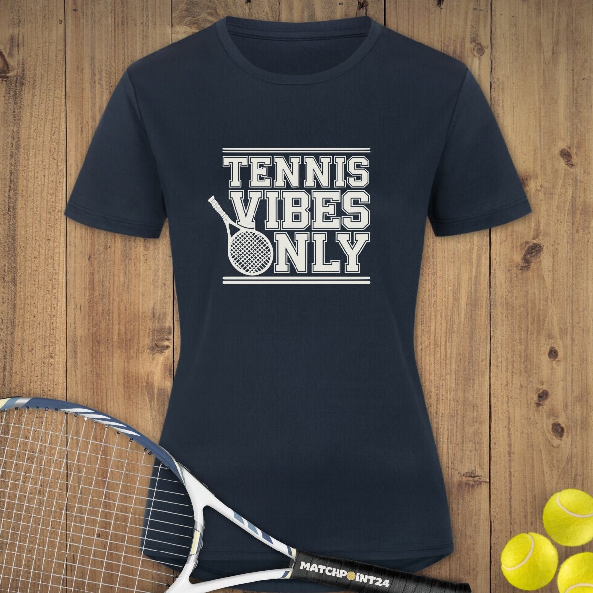 Tennis Vibes School | Damen Sport T-Shirt - Matchpoint24 - Kleidung für Tennisfans