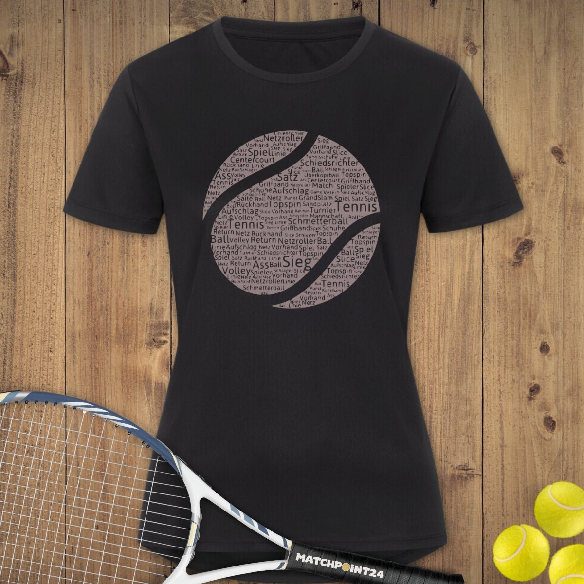 Tennisball | Damen Sport T-Shirt - Matchpoint24 - Kleidung für Tennisfans