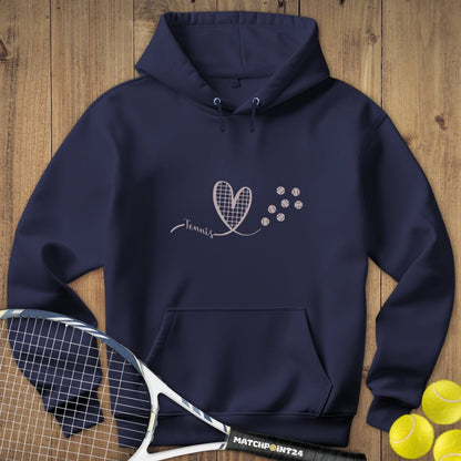 Tennisherz Kapuzenpulli (limitiert) - Matchpoint24 - Kleidung für Tennisfans