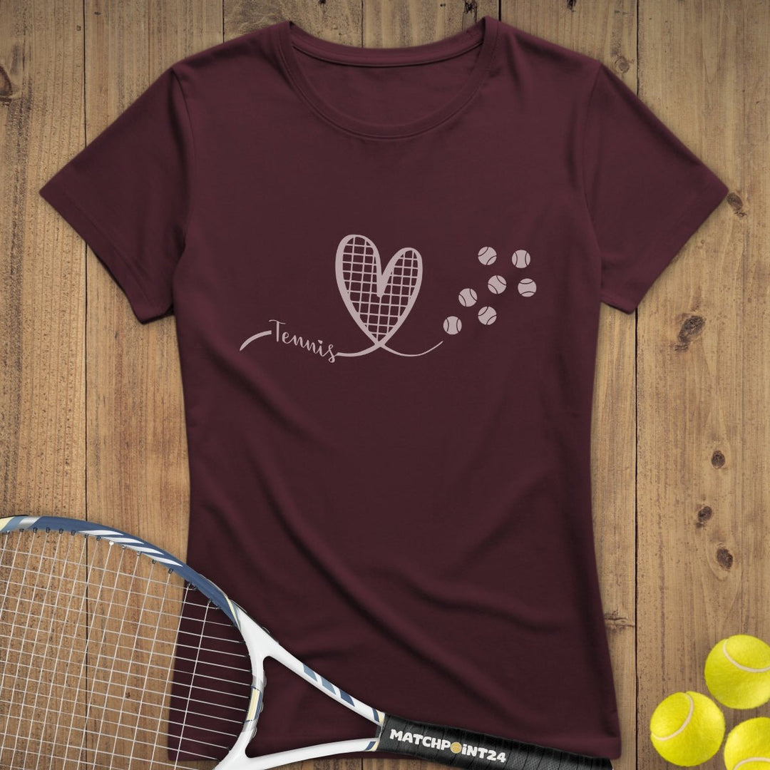 Tennisherz | Premium Damen T-Shirt - Matchpoint24 - Kleidung für Tennisfans