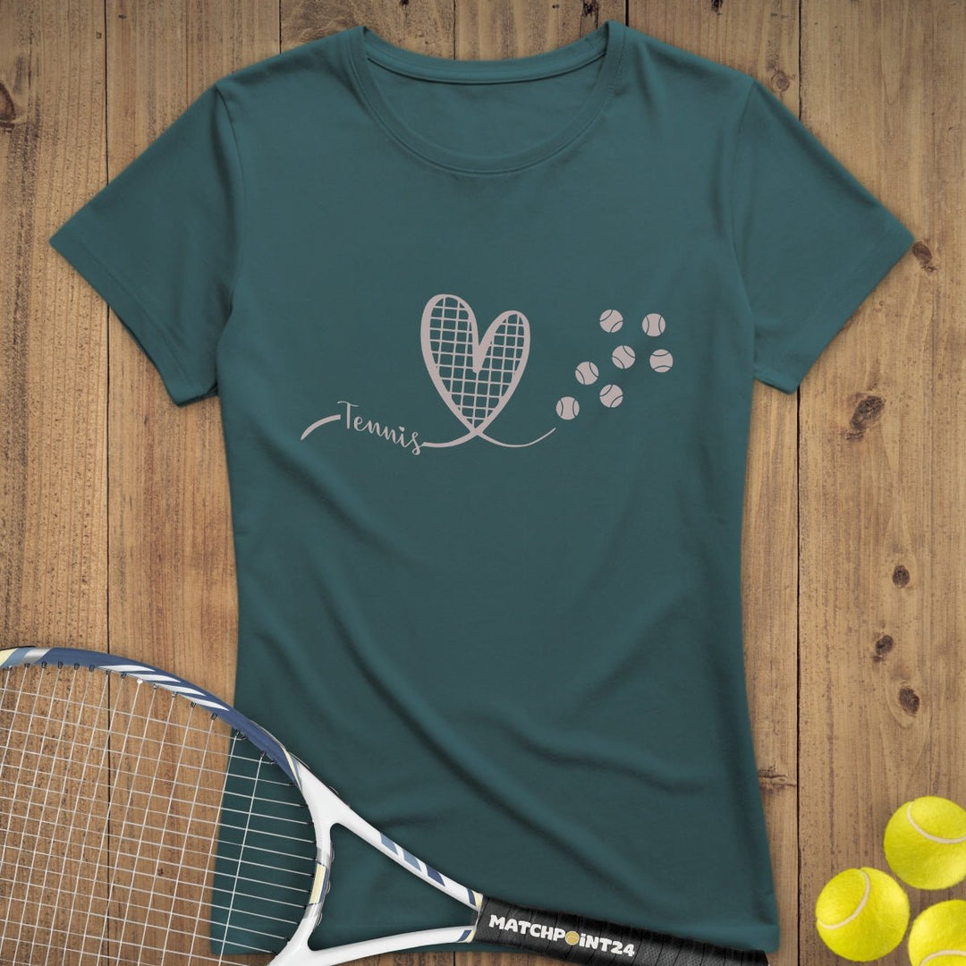 Tennisherz | Premium Damen T-Shirt - Matchpoint24 - Kleidung für Tennisfans