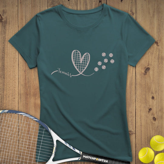 Tennisherz | Premium Damen T-Shirt - Matchpoint24 - Kleidung für Tennisfans