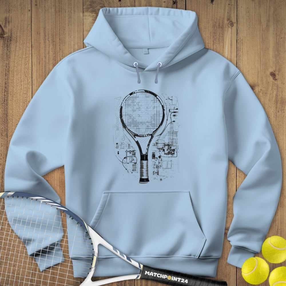 Tennisschläger Zeichnung | Hoodie (Unisex) - Matchpoint24 - Kleidung für Tennisfans