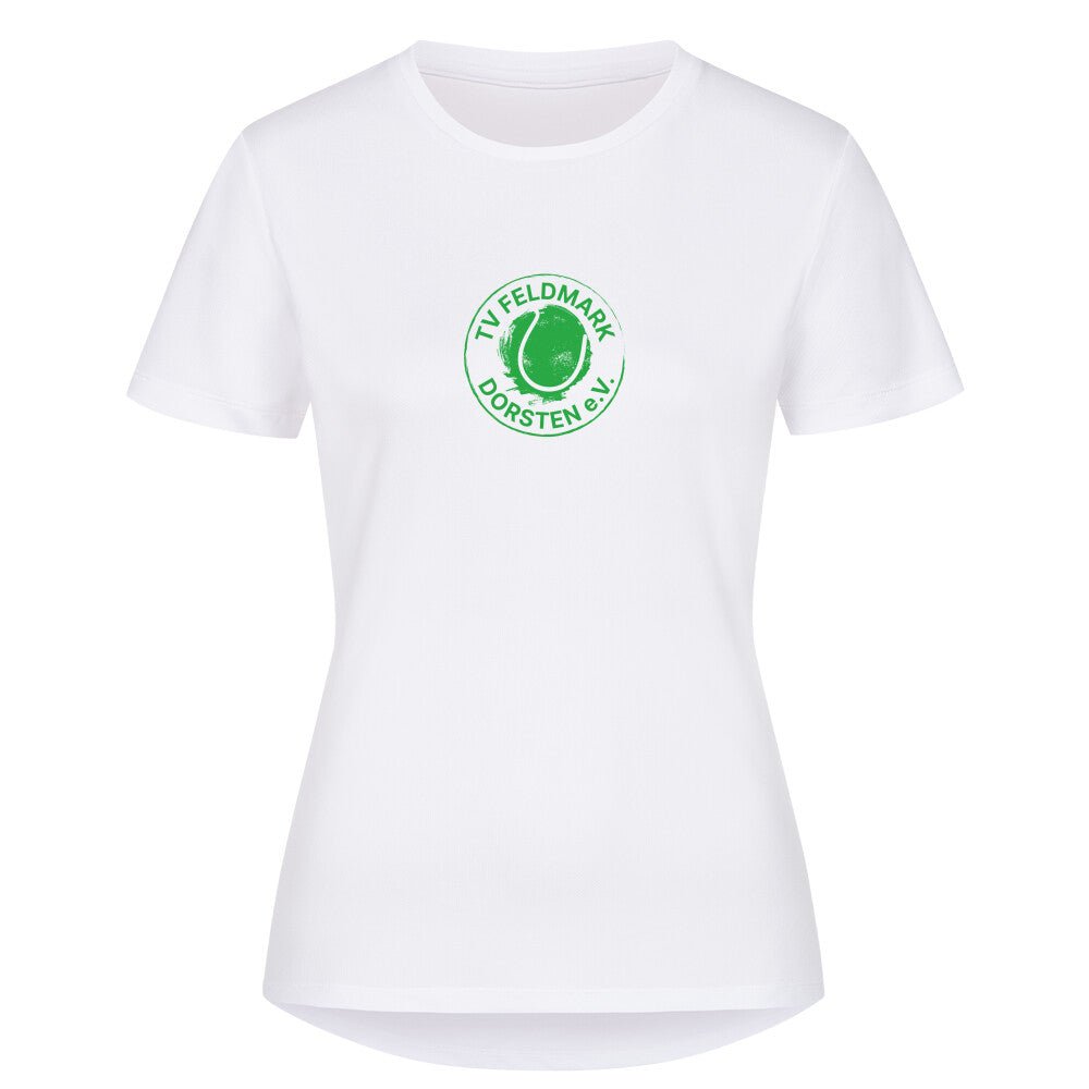 TV Feldmark Damen Sportshirt (Logo Grün mittig) - Matchpoint24 - Kleidung für Tennisfans