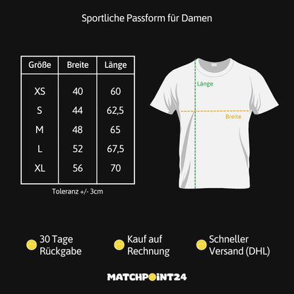 TV Feldmark Damen Sportshirt (Logo Schwarz mittig) - Matchpoint24 - Kleidung für Tennisfans