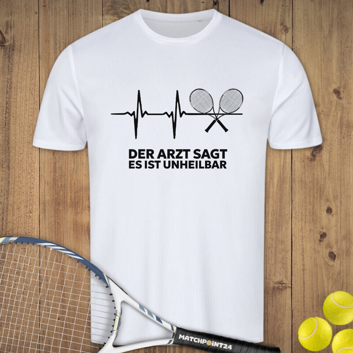 Unheilbar | Herren Sport T-Shirt - Matchpoint24 - Kleidung für Tennisfans