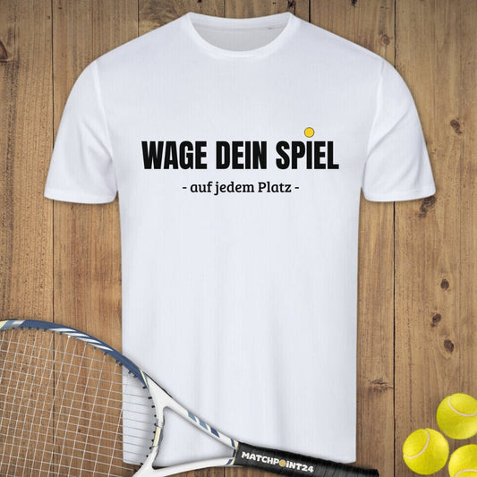 Wage dein Spiel | Herren Sport T-Shirt - Matchpoint24 - Kleidung für Tennisfans