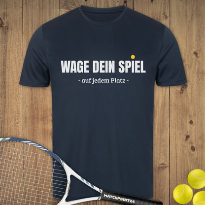 Wage dein Spiel | Herren Sport T-Shirt - Matchpoint24 - Kleidung für Tennisfans