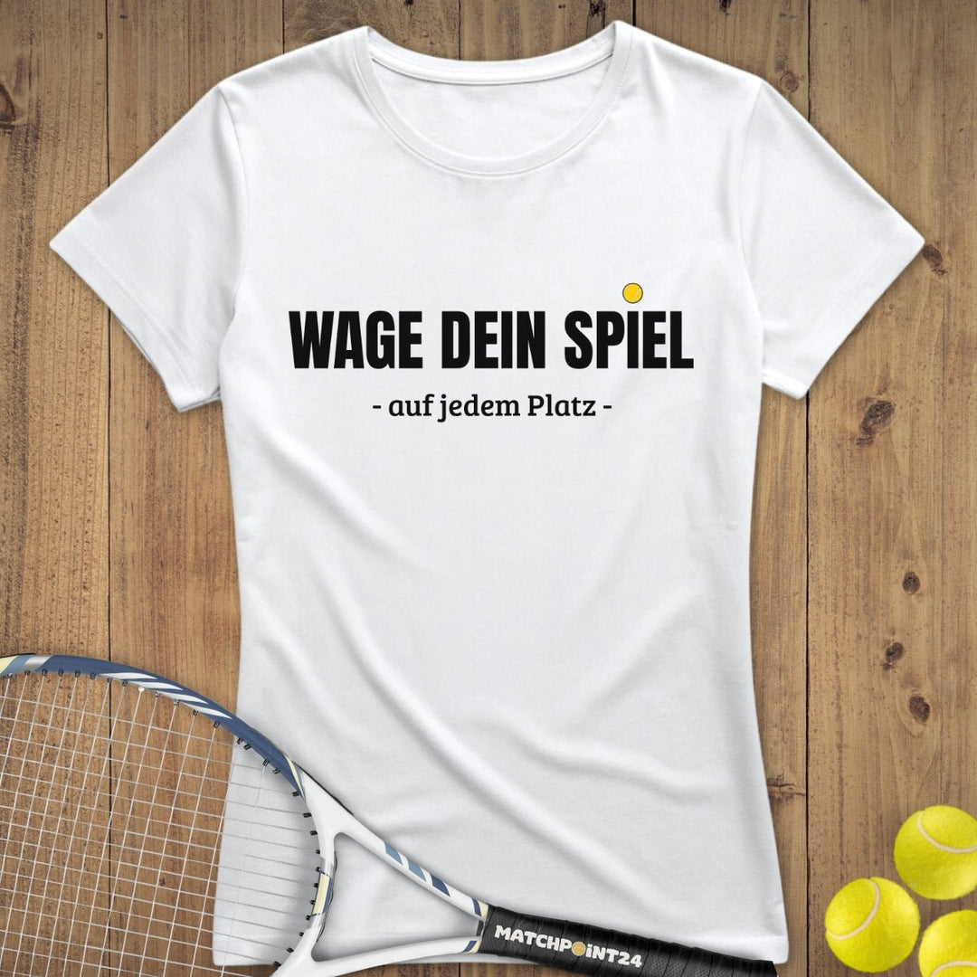 Wage dein Spiel | Premium Damen T-Shirt - Matchpoint24 - Kleidung für Tennisfans