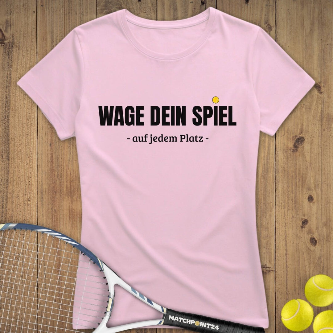 Wage dein Spiel | Premium Damen T-Shirt - Matchpoint24 - Kleidung für Tennisfans