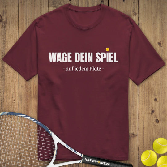 Wage dein Spiel | Premium Herren T-Shirt - Matchpoint24 - Kleidung für Tennisfans