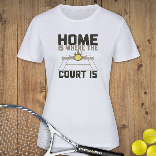 Where the court is | Damen Sport T-Shirt - Matchpoint24 - Kleidung für Tennisfans