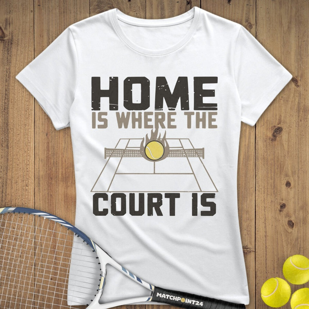 Where the court is | Premium Damen T-Shirt - Matchpoint24 - Kleidung für Tennisfans