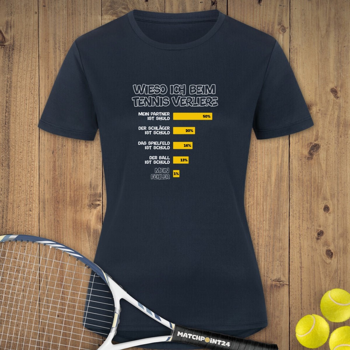 Wieso ich verliere | Damen Sport T-Shirt - Matchpoint24 - Kleidung für Tennisfans