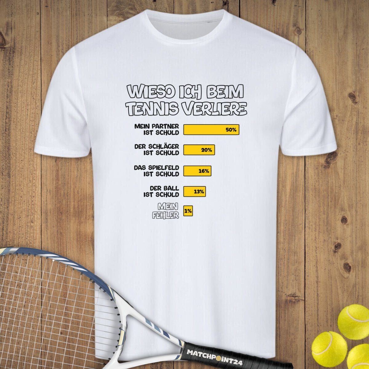 Wieso ich verliere | Herren Sport T-Shirt - Matchpoint24 - Kleidung für Tennisfans