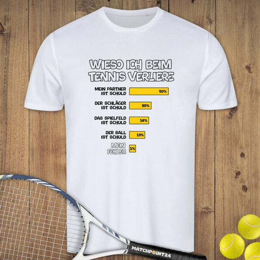 Wieso ich verliere | Herren Sport T-Shirt - Matchpoint24 - Kleidung für Tennisfans