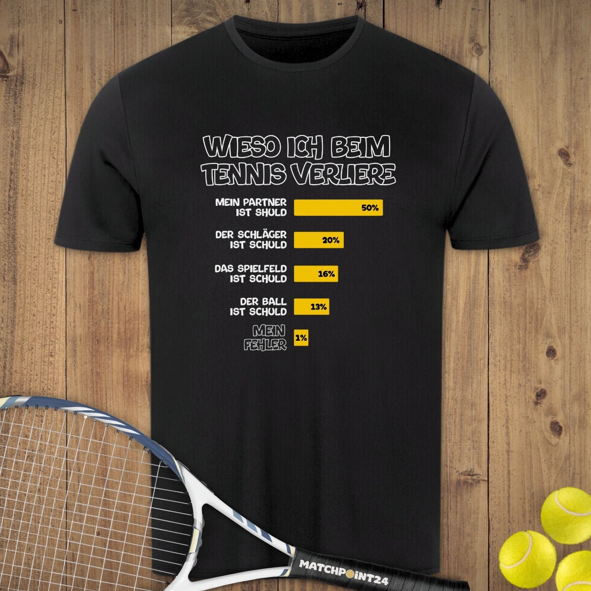 Wieso ich verliere | Herren Sport T-Shirt - Matchpoint24 - Kleidung für Tennisfans