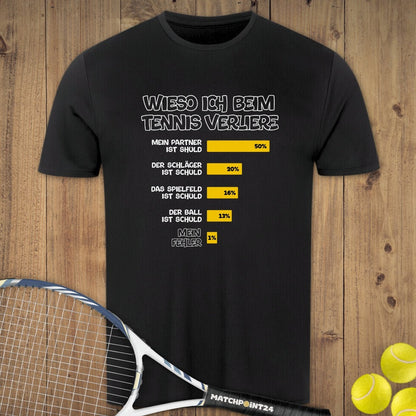 Wieso ich verliere | Herren Sport T-Shirt - Matchpoint24 - Kleidung für Tennisfans