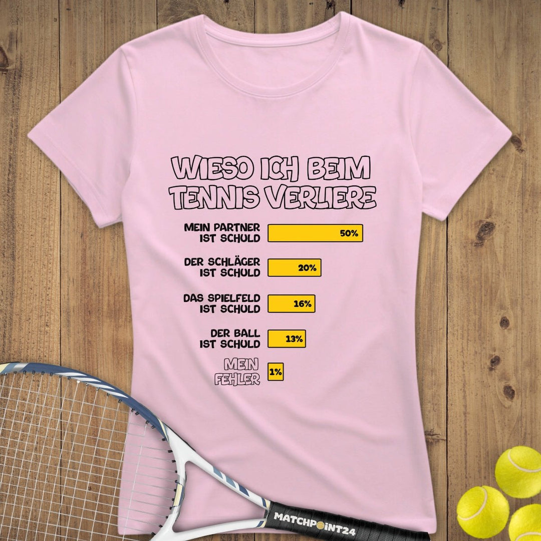 Wieso ich verliere | Premium Damen T-Shirt - Matchpoint24 - Kleidung für Tennisfans