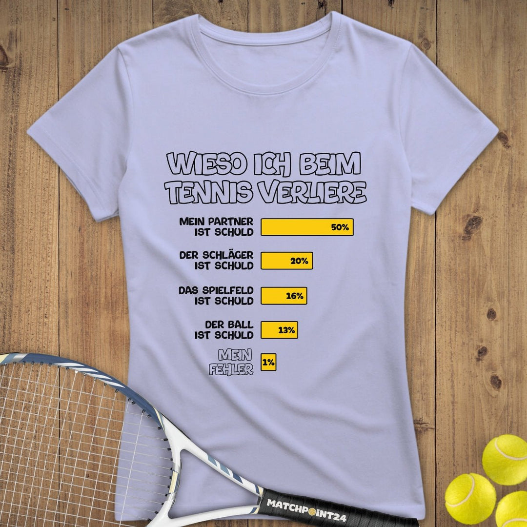 Wieso ich verliere | Premium Damen T-Shirt - Matchpoint24 - Kleidung für Tennisfans