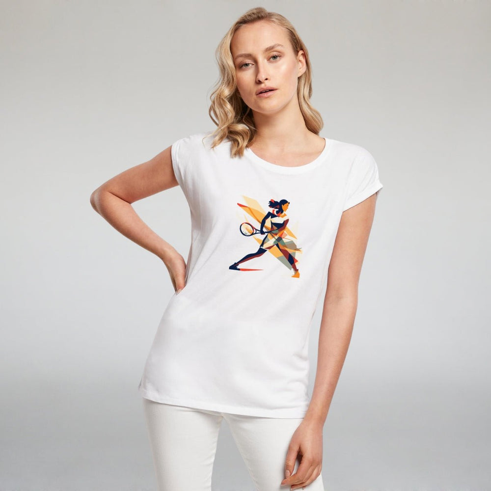 Abstrakta | Damen Roll-Up T-Shirt - Matchpoint24 - Kleidung für Tennisfans