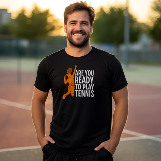 Are You Ready | Herren Sport T-Shirt - Matchpoint24 - Kleidung für Tennisfans