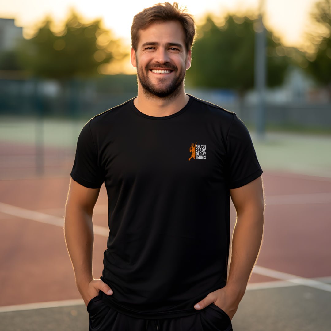 Are You Ready (Brustdruck) | Herren Sport T-Shirt - Matchpoint24 - Kleidung für Tennisfans