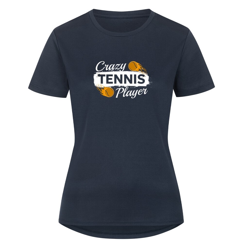 Crazy Tennis Player | Damen Sport T-Shirt - Matchpoint24 - Kleidung für Tennisfans