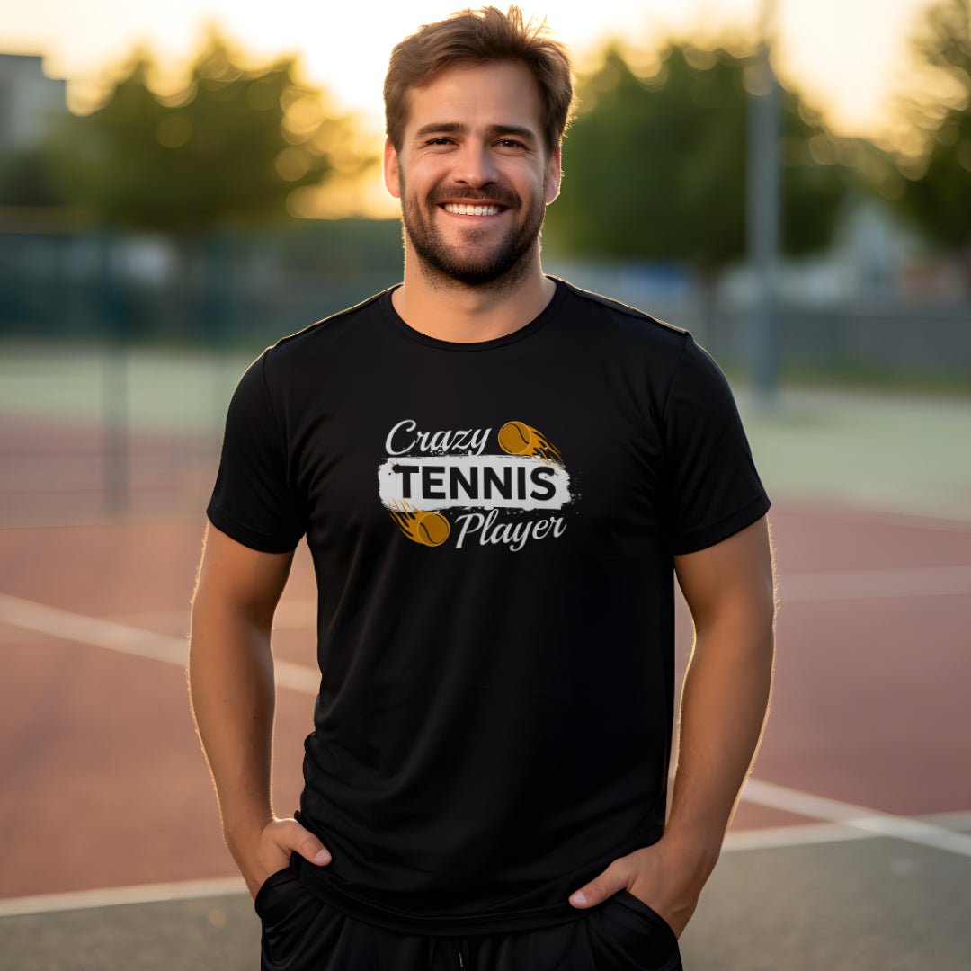 Crazy Tennis Player | Herren Sport T-Shirt - Matchpoint24 - Kleidung für Tennisfans