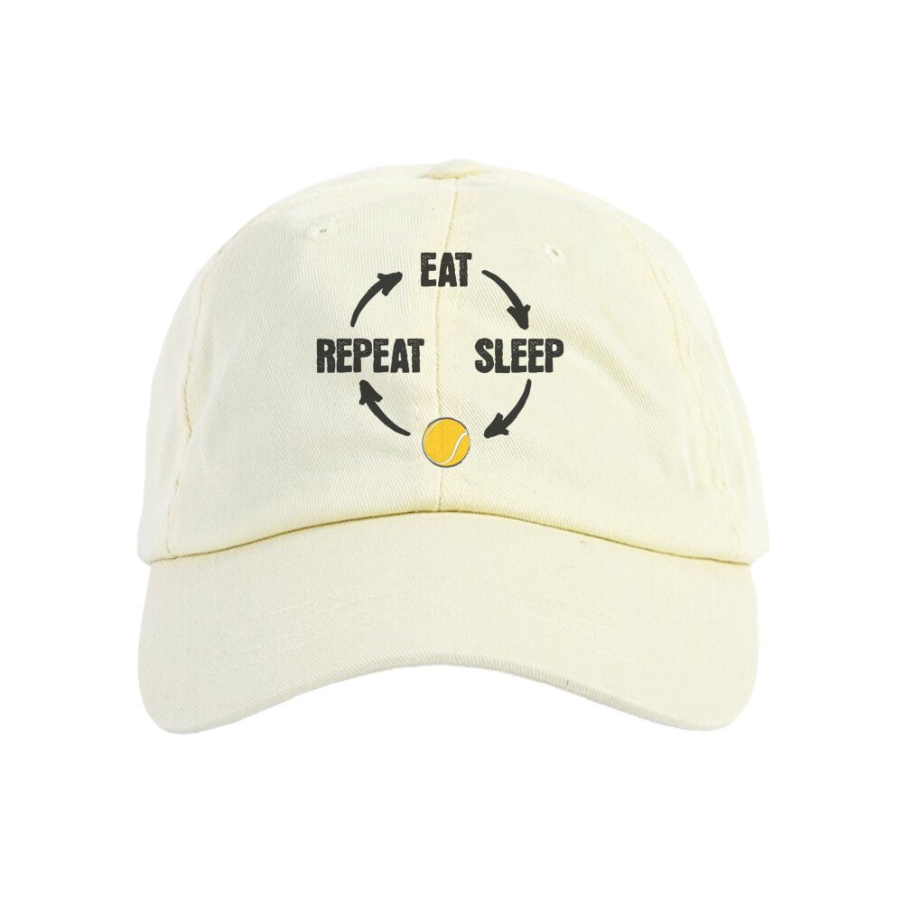 Eat Sleep Tennis Repeat | Organic Cap - Matchpoint24 - Kleidung für Tennisfans