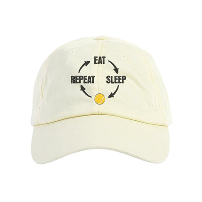 Eat Sleep Tennis Repeat | Organic Cap - Matchpoint24 - Kleidung für Tennisfans