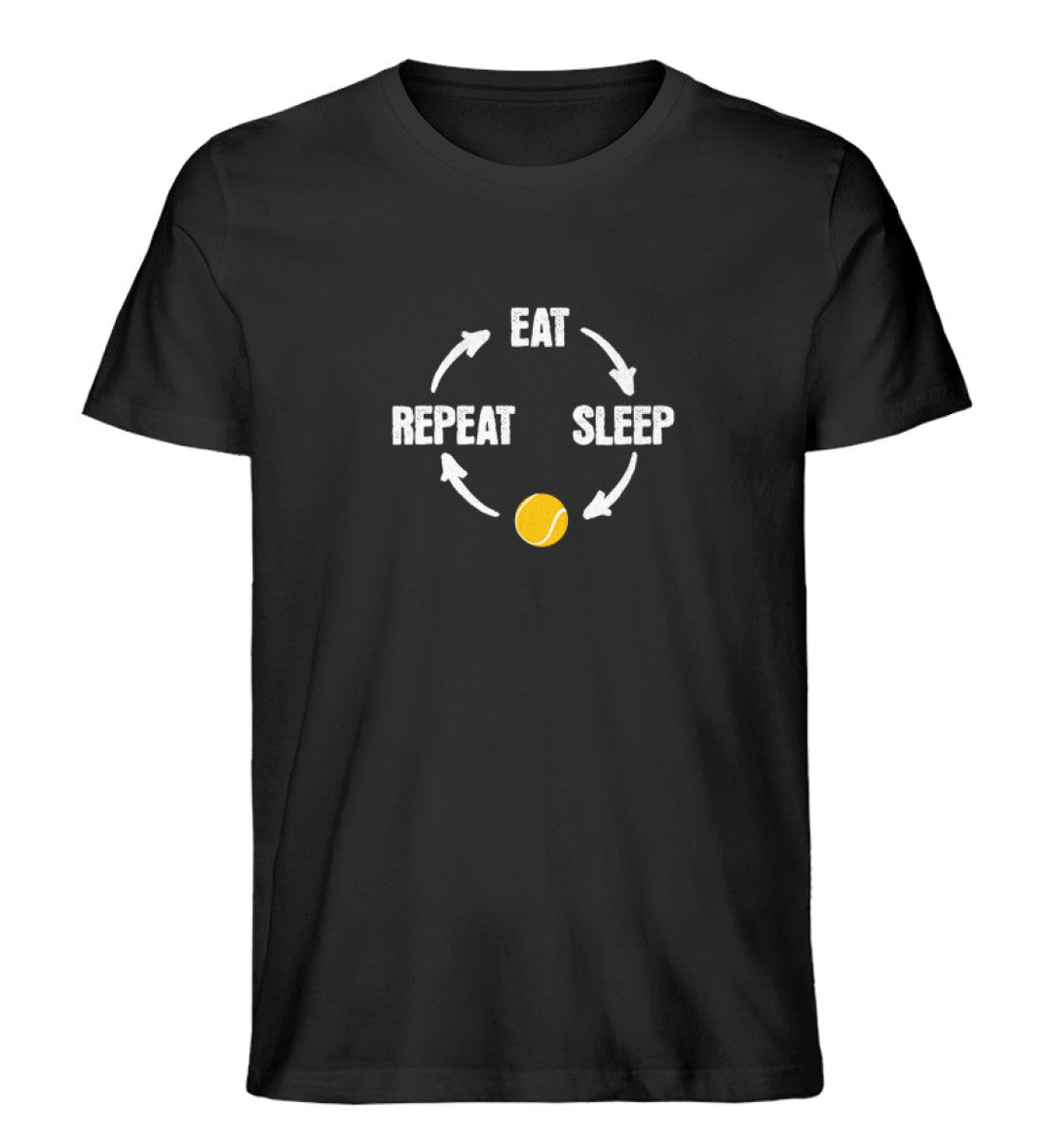 Eat Sleep Tennis Repeat | Premium Herren T-Shirt - Matchpoint24 - Kleidung für Tennisfans